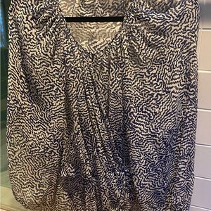 Elizabeth and James Navy and White Blouse (pre-owned)